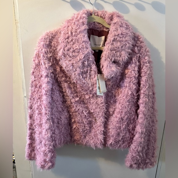 NWT Cinq a Sept Georgia Faux Shearling Jacket - Large - Picture 4 of 6